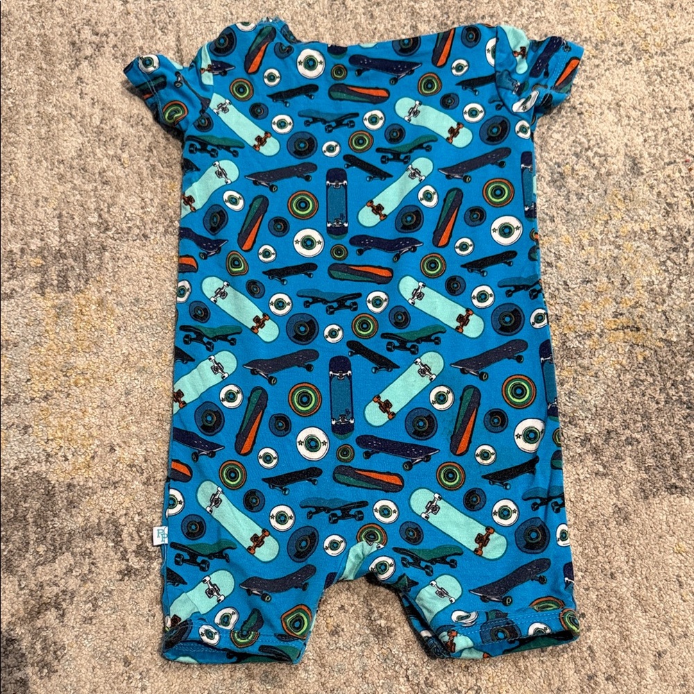 Posh Peanut Vibrant Blue Skateboard Bodysuit - Picture 4 of 4